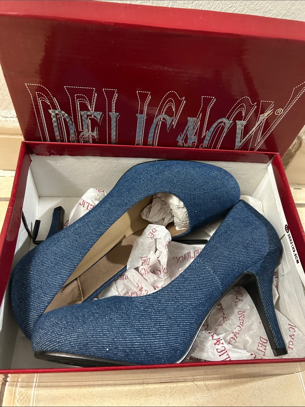 Delicacy Denim Blue High Heel Pumps
